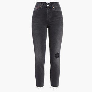 RE/Done Originals High Waist Ankle Crop Jeans | Live in Black | 26